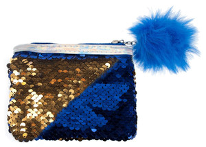 Starpak Wallet Purse Blue Sequins 3+