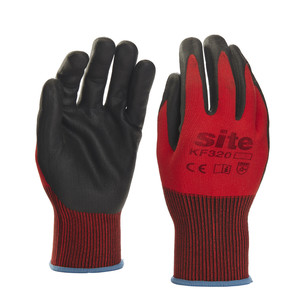 Nitrile General Handling Gloves Size L, red