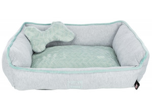 Trixie Dog Bed Junior Square 50x40cm, grey-mint