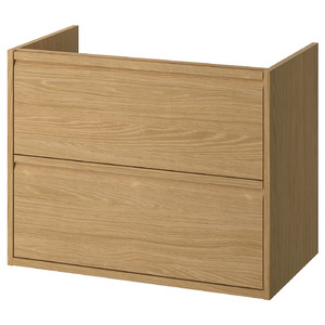 ÄNGSJÖN Wash-stand with drawers, oak effect, 80x48x63 cm