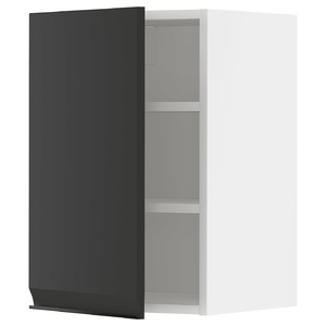 METOD Wall cabinet with shelves, white/Upplöv matt anthracite, 40x60 cm
