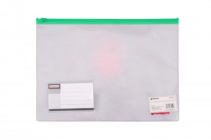Zipper Bag for Documents PP B5 Penmate,transparent/green
