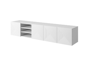 Wall-mounted TV Cabinet Asha 200 cm, matt white