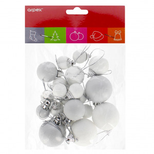Christmas Tree Bauble Ornament, White