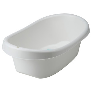 LÄTTSAM Baby bath, white/turquoise