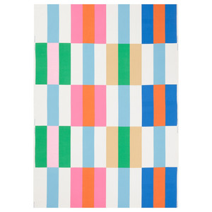 KLIBBKORSÖRT Pre-cut fabric, multicolour/stripe, 150x300 cm