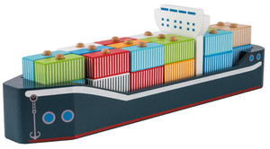Joueco Container Ship Wooden Toy 2+