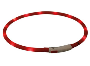 Trixie LED Dog Flash Light Ring USB XS-XL 70/1cm, red