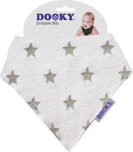 Dooky Dribble Bib Silver Star 0+