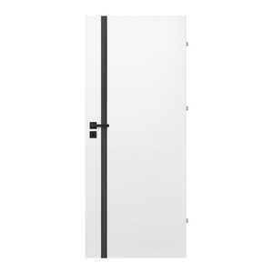 Internal Door Exmoor 80, right, white, black glazing