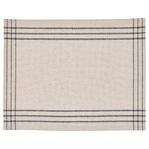 VÅRARV Place mat, dark grey/natural, 35x45 cm