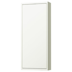 HAVBÄCK Wall cabinet with door, white, 40x15x95 cm