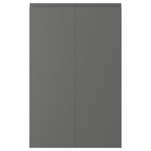 VOXTORP 2-p door f corner base cabinet set, right-hand dark grey, 25x80 cm