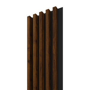 Stegu Wall Decorative Lamellas Comfort, hazelnut/black, 5 slats/1 tile