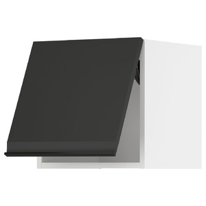 METOD Wall cabinet horizontal, white/Upplöv matt anthracite, 40x40 cm