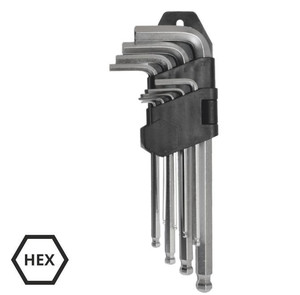 Allen Wrench with Ball End Set Hex 9pcs 1.5-10mm