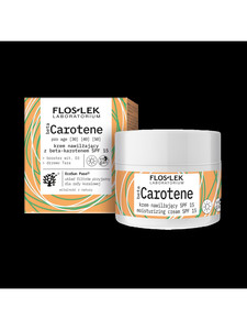 FLOS-LEK betaCAROTENE Moisturizing Cream SPF15 Vegan Gluten-Free Lactose-Free 50ml