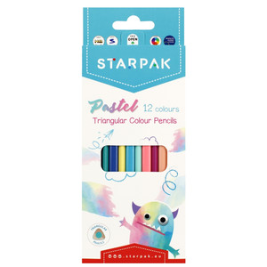 Starpak Pastel Triangular Colour Pencils 12 Colours