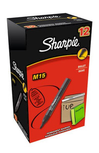 Sharpie Permanent Marker 12pcs, round, black