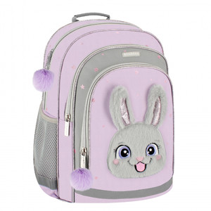 School Backpack Bunny Lila