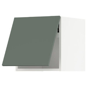 METOD Wall cabinet horizontal, white/Bodarp grey-green, 40x40 cm