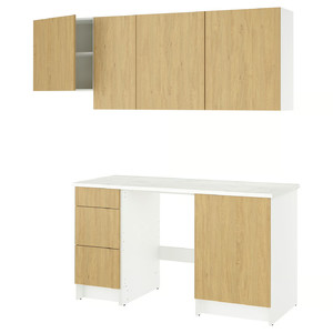 KNOXHULT Kitchen, oak effect, 220x61x220 cm
