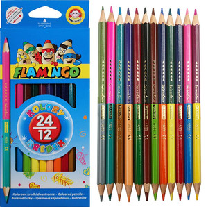 Flamingo Double-sided Coloured Pencils 24 Colours