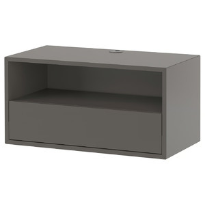 EKET Media shelf, dark grey, 70x35x35 cm