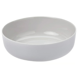 VITBLECKA Serving bowl, light grey, 22 cm
