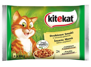Kitekat Cat Food Poultry Flavours in Jelly 4x100g