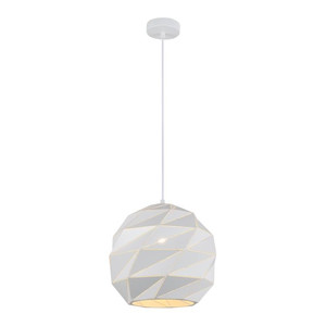 Pendant Lamp Palermo 1 x 40 W E27 Size L, white