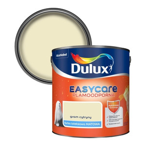 Dulux EasyCare Matt Latex Stain-resistant Paint 2.5l gram of lemon