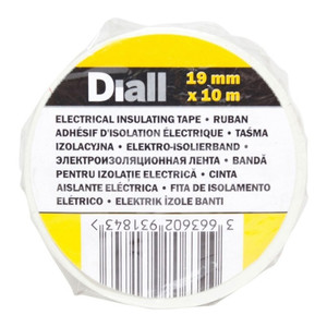Diall White Electrical Tape 19 mm x 10 m