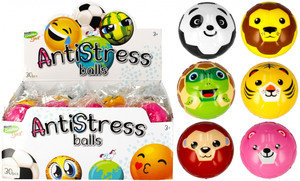 Stress Ball Animal 6cm, 1pc, random patterns, 3+