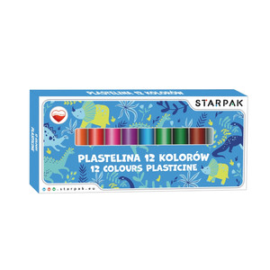 Starpak Plasticine 12 Colours Dino Girl