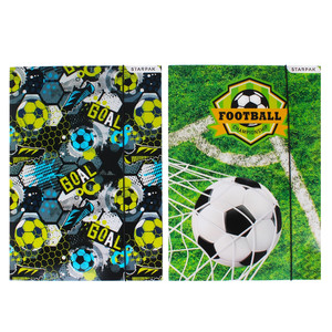 Folder with Elastic Band A4 Football 10-pack, assorted patterns