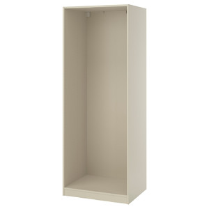 PAX Wardrobe frame, grey-beige, 75x58x201 cm
