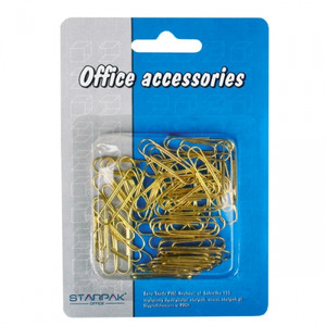 Paper Clips 28mm 50pcs, gold