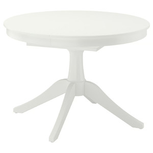 ROSENTORP Extendable table, white, 110/155 cm