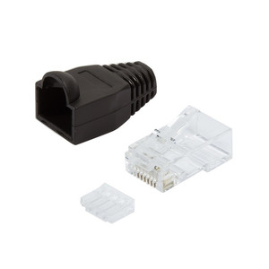 LogiLink Plug Connector CAT.6 RJ45, unshielded, black, 100pcs