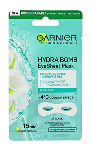 Garnier Skin Naturals Moisture+ Smoothness Eye Tissue Mask Coconut Water & Hyaluronic Acid  6g