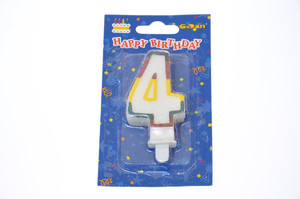 Birthday Candle 4 Glitter