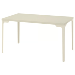 SKÅLSTA Table, light grey-beige/straight light grey-beige, 140x80 cm