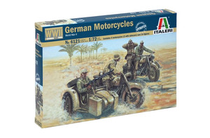 Italeri Model Kit WWII German Motorcycles 1:72 14+