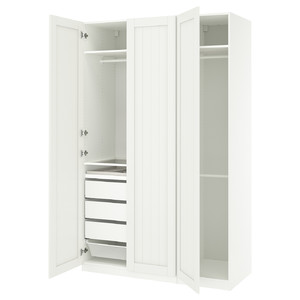 PAX / GULLABERG Wardrobe combination, white/white, 150x60x236 cm