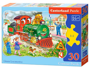 Castorland Children's Puzzle Green Locomotive 30pcs 4+