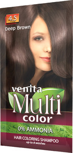 VENITA Multicolor Hair Coloring Shampoo 4.5 Deep Brown 40 g