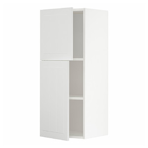 METOD Wall cabinet with shelves/2 doors, white/Stensund white, 40x100 cm