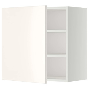 METOD Wall cabinet with shelves, white/Veddinge white, 60x60 cm