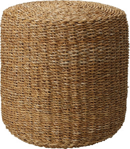 Pouffe Soncey, round, natural